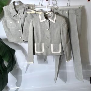 Loredana Italian Designer 2 Piece (You choose) Linen Suit Size Euro 70 (US 7)